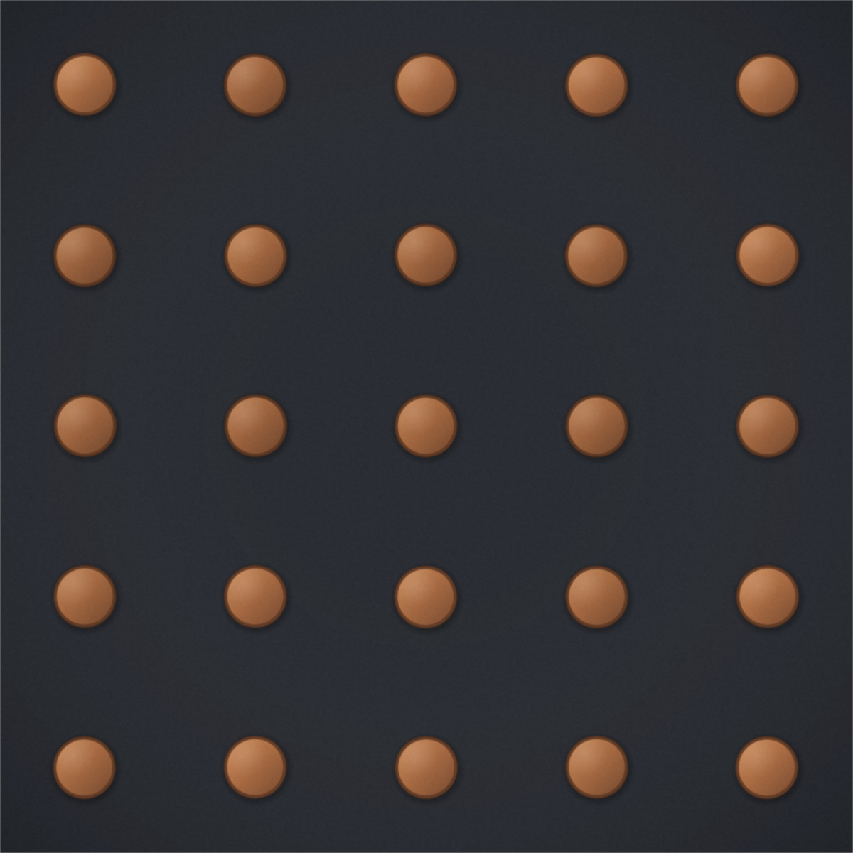 Printed array of copper pillar contacts